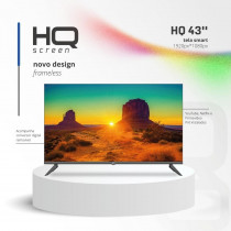 Smart TV 43" HQ Full HD HDR tela sem bordas Android 11 design Slim Processador Quad Core Espelhamento de tela HQSTV43N