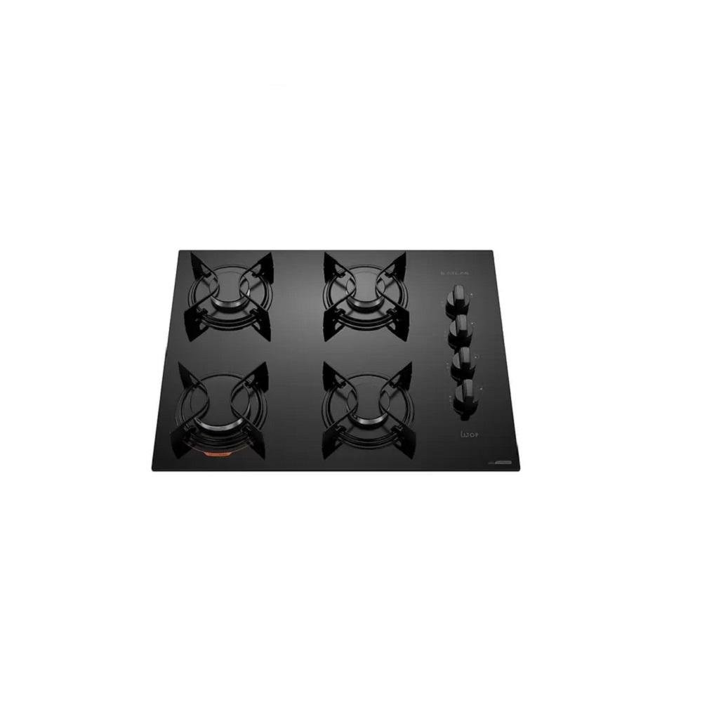 Cooktop Atlas 4 Bocas Utop com Mesa de Vidro Preto - Bivolt