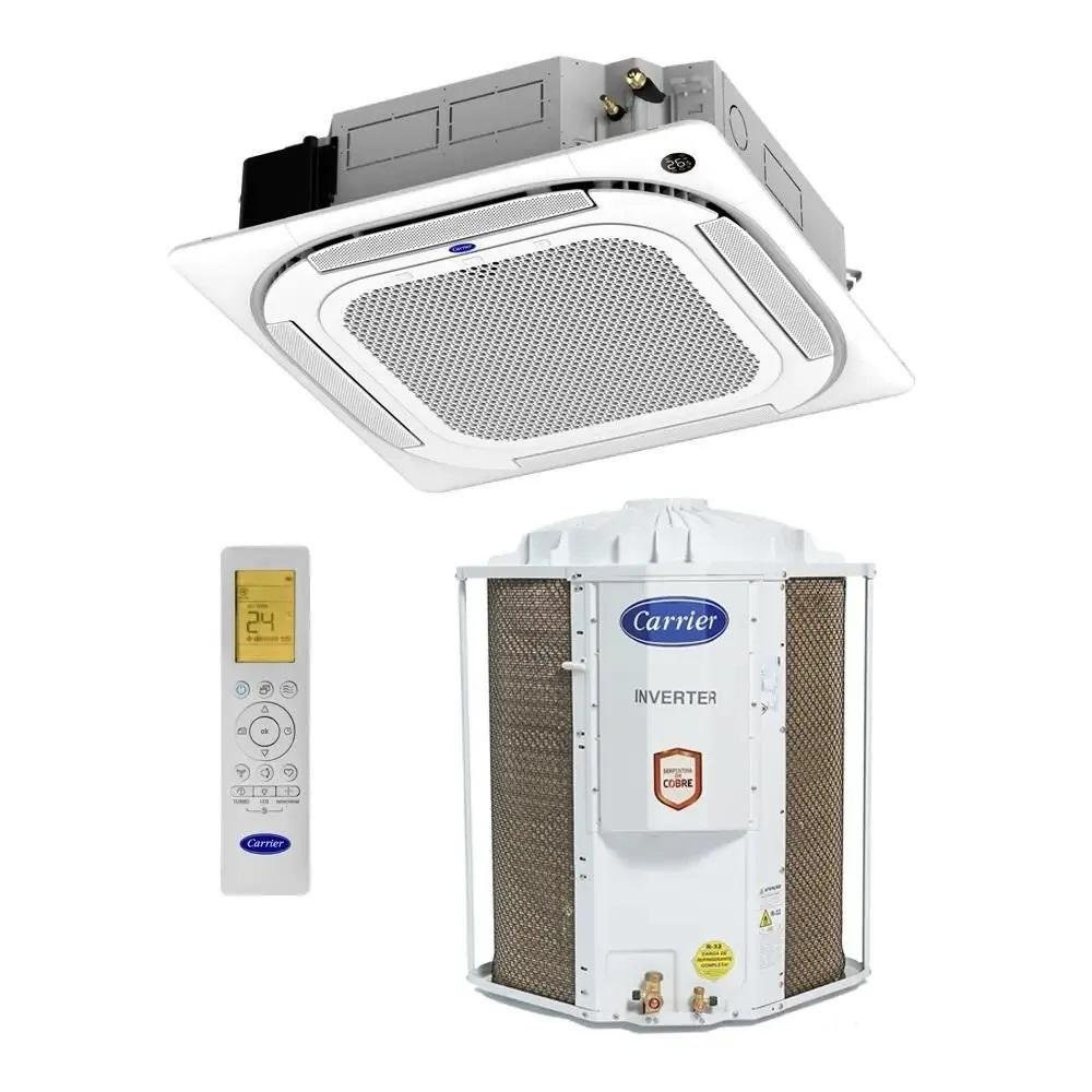 Ar Condicionado Split Carrier Cassete 4 Vias Inverter 60.000 BTU/h Quente e Frio Monofásico Branco 40KVQD60C5 - 220V