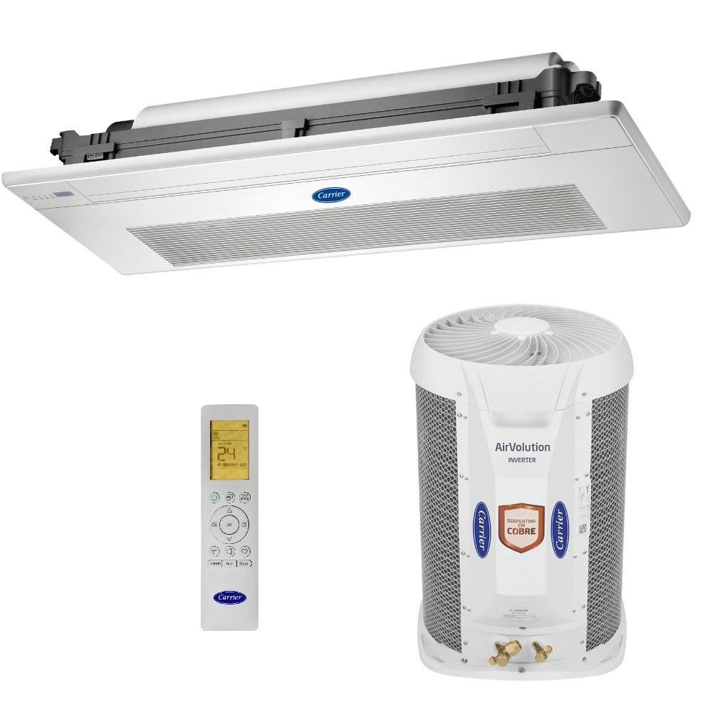 Ar Condicionado Split Carrier Cassete 1 Via Inverter 24.000 BTU/h Frio Monofásico Branco 40KVQOD24C5 - 220V
