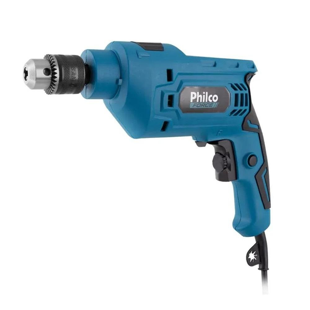 Furadeira Philco Force 650W Maleta 99 Acerssórios Azul PFU03MF 127V
