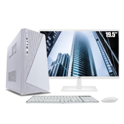 Computador Completo PC Intel Core i5 8GB HD 3TB Monitor 19.5" CorPC Fit Branco