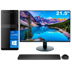 Computador Completo Intel Core i7 8GB HD 1TB Microsoft Windows 10 e Office 365 Monitor 21.5" EasyPC All