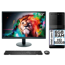 Computador Completo Intel Core i5 6GB HD 500GB Monitor LED 19.5" HDMI EasyPC Go 