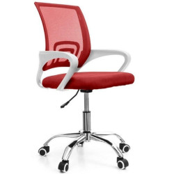 Cadeira de Escritório Secretária Base Cromada com Rodinha Fortt Lisboa Vermelha - CSF02-V
