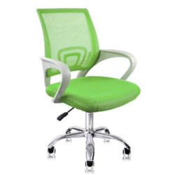 Cadeira de Escritório Secretária Base Cromada com Rodinha Fortt Lisboa Verde - CSF02-VD

