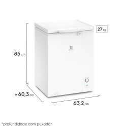 Freezer Horizontal Electrolux Branco Cycle Defrost HE150 - 220V