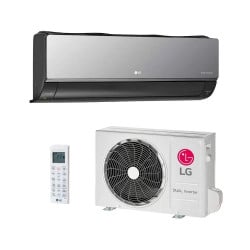 Ar Condicionado Split LG Hi Wall Inverter Voice Artcool +AI 18.000 BTU/h Frio Bifásico Cinza Escuro/Espelhado S3-Q18KLR1B - 220V