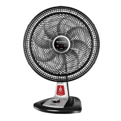 Ventilador De Mesa Mondial Super Turbo 8 Pás Repelente Líquido 140W 40Cm Preto e Prata VTX-40-8P-RL - 127V