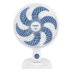 Ventilador De Mesa Mondial Super Power 6 Pás 60W 30Cm Branco e Azul Escuro VSP-30-W - 127V